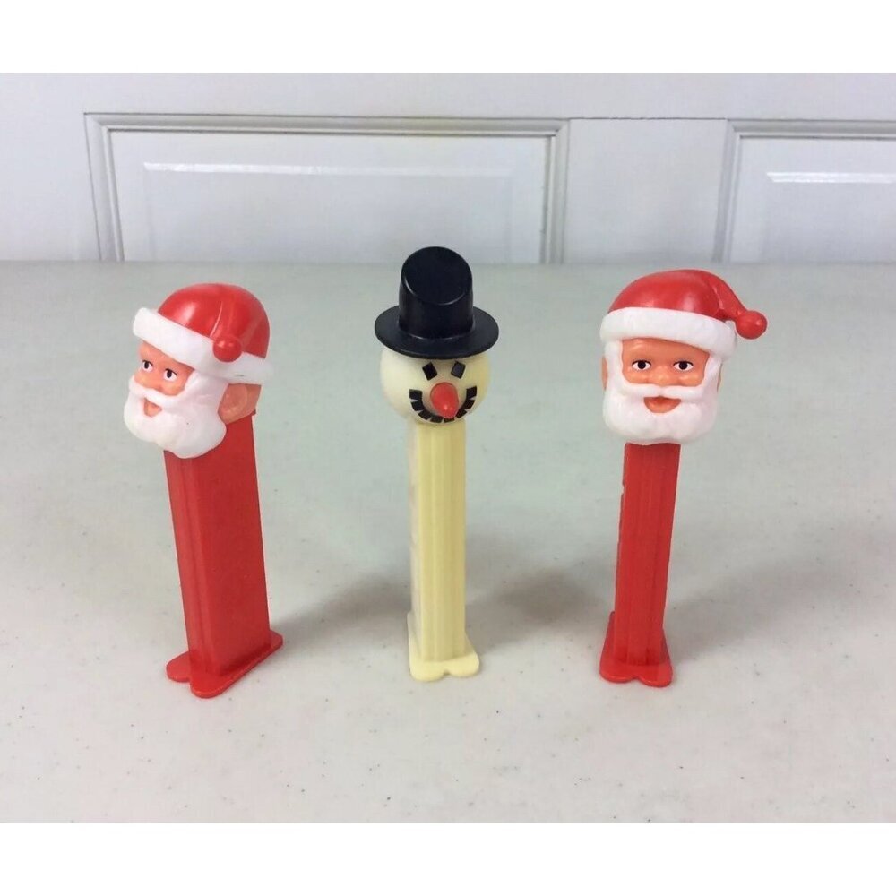 Christmas Santa Claus Vintage Pez Dispenser Lot of 3